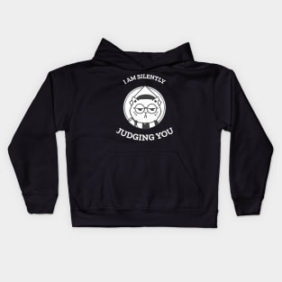 I am silently judging you cat Kids Hoodie